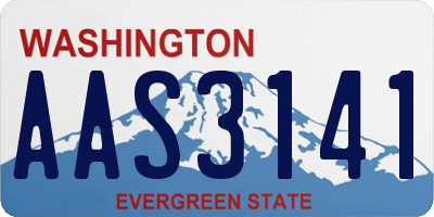 WA license plate AAS3141