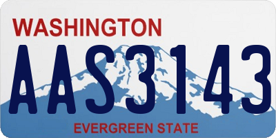 WA license plate AAS3143