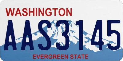 WA license plate AAS3145