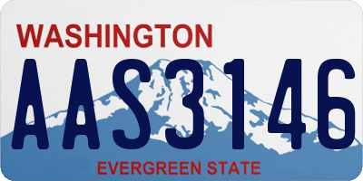 WA license plate AAS3146