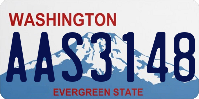 WA license plate AAS3148