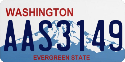 WA license plate AAS3149