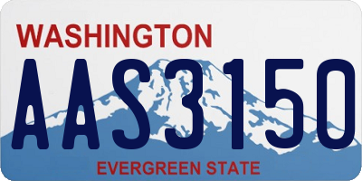 WA license plate AAS3150