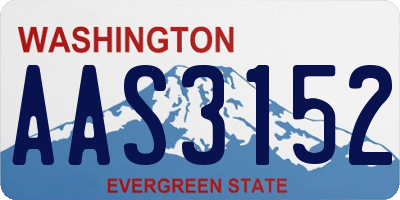 WA license plate AAS3152
