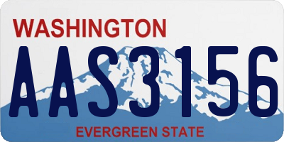 WA license plate AAS3156