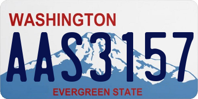 WA license plate AAS3157