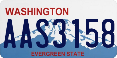 WA license plate AAS3158