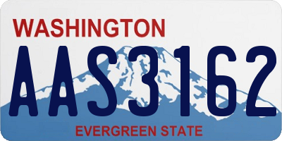 WA license plate AAS3162