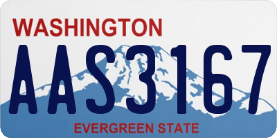 WA license plate AAS3167