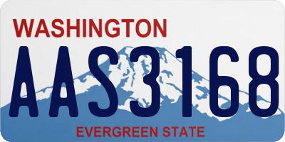 WA license plate AAS3168