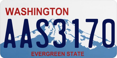 WA license plate AAS3170