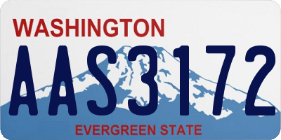 WA license plate AAS3172