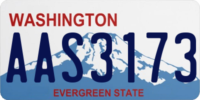 WA license plate AAS3173