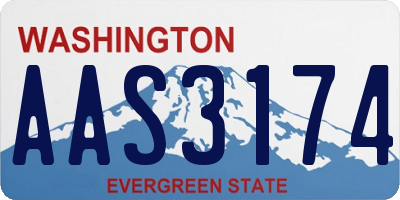 WA license plate AAS3174