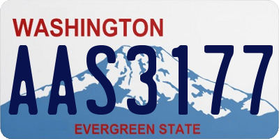 WA license plate AAS3177