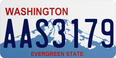 WA license plate AAS3179