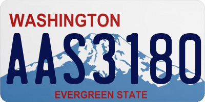 WA license plate AAS3180