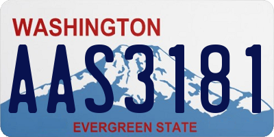 WA license plate AAS3181