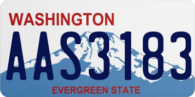 WA license plate AAS3183