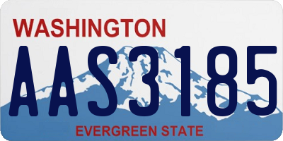 WA license plate AAS3185