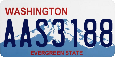 WA license plate AAS3188
