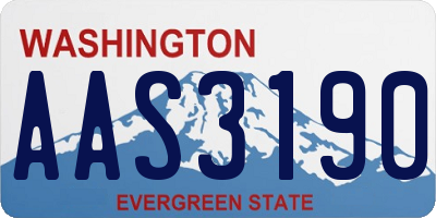 WA license plate AAS3190