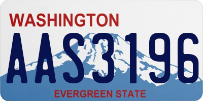 WA license plate AAS3196