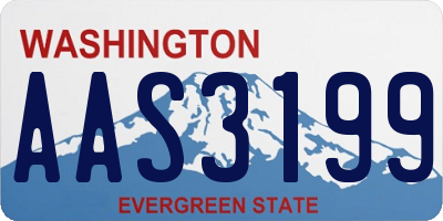 WA license plate AAS3199