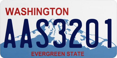 WA license plate AAS3201