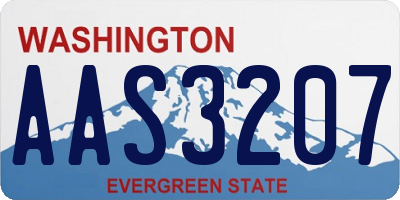 WA license plate AAS3207