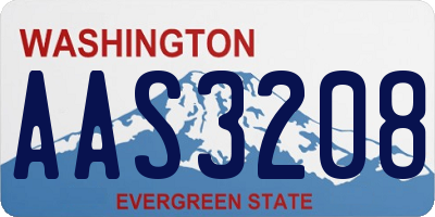 WA license plate AAS3208