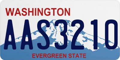 WA license plate AAS3210