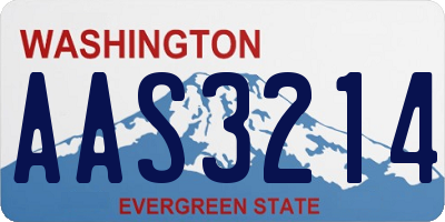WA license plate AAS3214