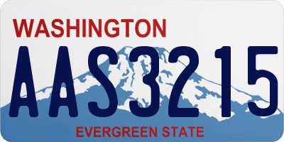 WA license plate AAS3215