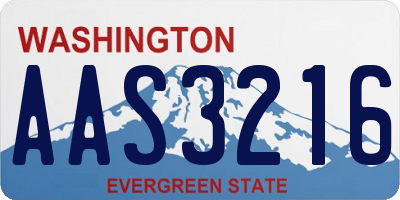 WA license plate AAS3216