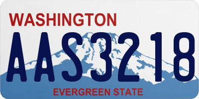WA license plate AAS3218