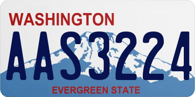 WA license plate AAS3224