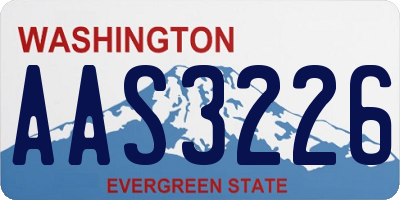 WA license plate AAS3226