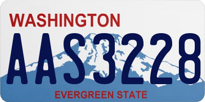 WA license plate AAS3228