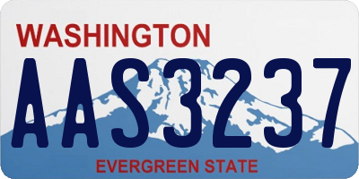 WA license plate AAS3237