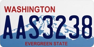 WA license plate AAS3238