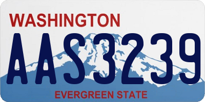 WA license plate AAS3239