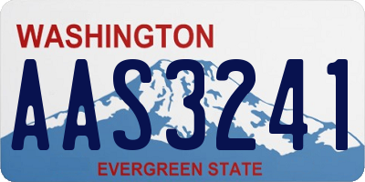 WA license plate AAS3241