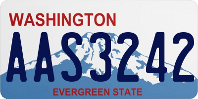 WA license plate AAS3242