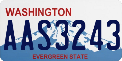WA license plate AAS3243
