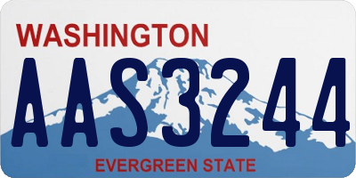 WA license plate AAS3244