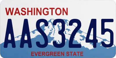 WA license plate AAS3245