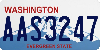 WA license plate AAS3247