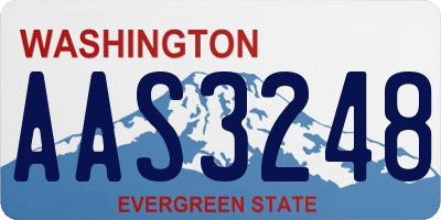 WA license plate AAS3248