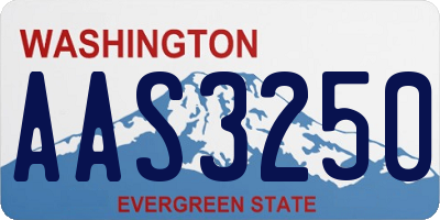 WA license plate AAS3250
